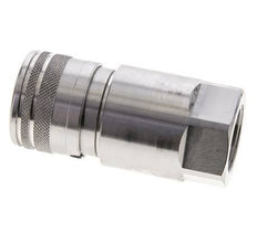 Stainless Steel DN 12 Flat Face Hydraulic Socket G 3/4 inch Female Threads ISO 16028 D 24.5mm