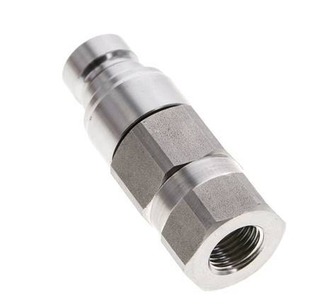 Stainless Steel DN 6 Flat Face Hydraulic Plug G 1/4 inch Female Threads ISO 16028 D 16.2mm