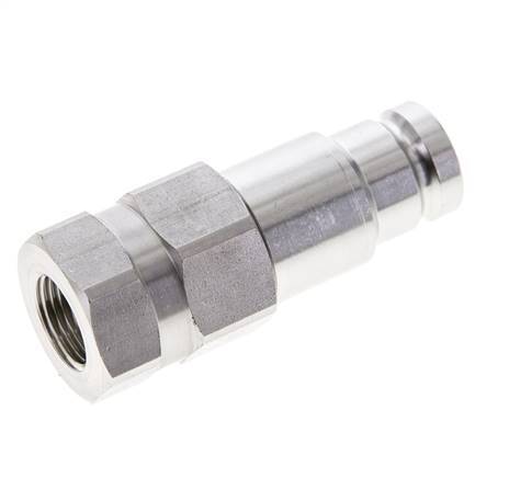 Stainless Steel DN 10 Flat Face Hydraulic Plug G 3/8 inch Female Threads ISO 16028 D 19.7mm