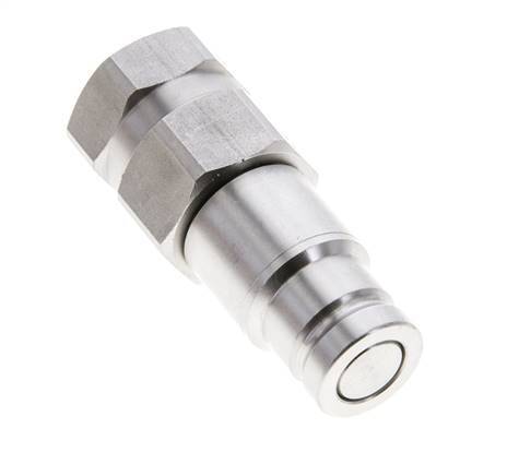 Stainless Steel DN 10 Flat Face Hydraulic Plug G 3/8 inch Female Threads ISO 16028 D 19.7mm