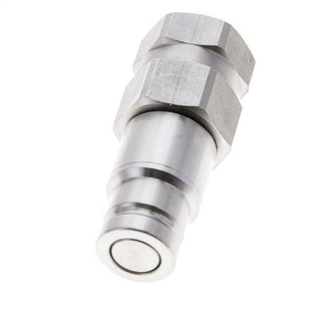 Stainless Steel DN 10 Flat Face Hydraulic Plug G 3/8 inch Female Threads ISO 16028 D 19.7mm