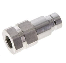 Stainless Steel DN 12 Flat Face Hydraulic Plug G 1/2 inch Female Threads ISO 16028 D 24.5mm
