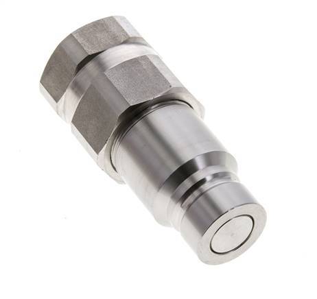 Stainless Steel DN 12 Flat Face Hydraulic Plug G 3/4 inch Female Threads ISO 16028 D 24.5mm