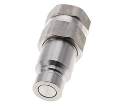 Stainless Steel DN 12 Flat Face Hydraulic Plug G 3/4 inch Female Threads ISO 16028 D 24.5mm