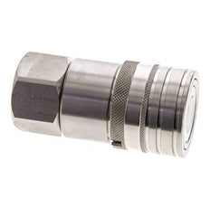 Stainless Steel DN 12 Flat Face Hydraulic Socket G 1/2 inch Female Threads ISO 16028 CEJN D 24.5mm