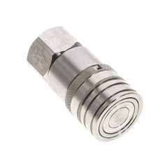 Stainless Steel DN 12 Flat Face Hydraulic Socket G 3/4 inch Female Threads ISO 16028 CEJN D 24.5mm