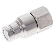 Stainless Steel DN 10 Flat Face Hydraulic Plug G 1/2 inch Female Threads ISO 16028 CEJN D 19.7mm
