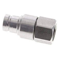 Stainless Steel DN 10 Flat Face Hydraulic Plug G 1/2 inch Female Threads ISO 16028 CEJN D 19.7mm