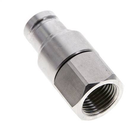 Stainless Steel DN 10 Flat Face Hydraulic Plug G 1/2 inch Female Threads ISO 16028 CEJN D 19.7mm