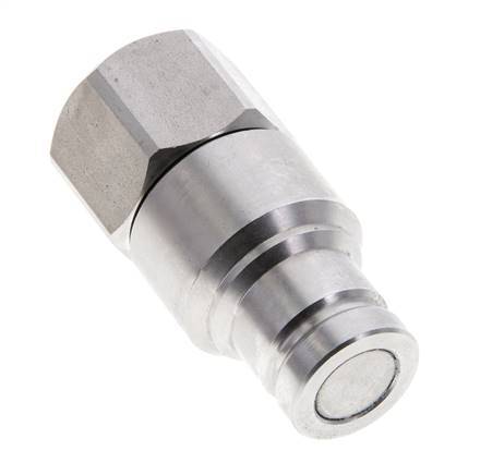 Stainless Steel DN 10 Flat Face Hydraulic Plug G 1/2 inch Female Threads ISO 16028 CEJN D 19.7mm