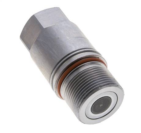 Steel DN 12.8 Flat Face Hydraulic Socket G 1/2 inch Female Threads ISO 16028 D M36 x 2