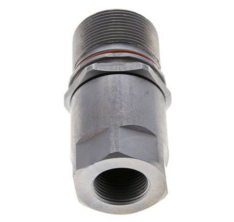 Steel DN 15 Flat Face Hydraulic Socket G 3/4 inch Female Threads ISO 16028 D M43 x 2