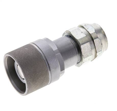 Steel DN 8.7 Flat Face Hydraulic Plug G 3/8 inch Female Threads ISO 16028 D M30 x 2