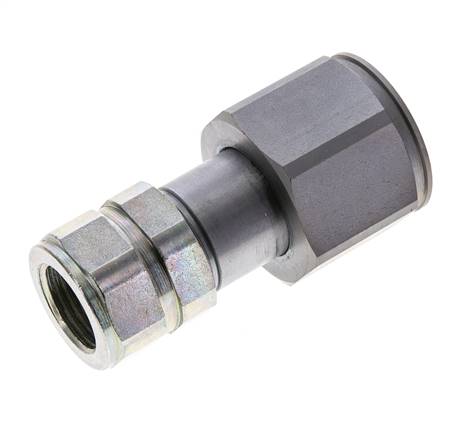 Steel DN 8.7 Flat Face Hydraulic Plug G 1/2 inch Female Threads ISO 16028 D M30 x 2