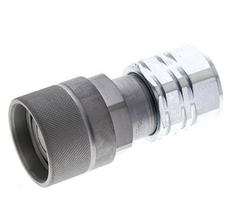 Steel DN 12.8 Flat Face Hydraulic Plug G 1/2 inch Female Threads ISO 16028 D M36 x 2