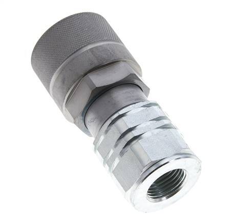 Steel DN 12.8 Flat Face Hydraulic Plug G 1/2 inch Female Threads ISO 16028 D M36 x 2