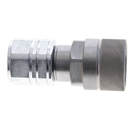 Steel DN 12.8 Flat Face Hydraulic Plug G 3/4 inch Female Threads ISO 16028 D M36 x 2