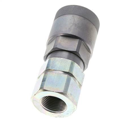 Steel DN 15 Flat Face Hydraulic Plug G 3/4 inch Female Threads ISO 16028 D M43 x 2