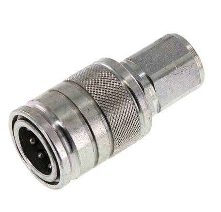 Steel DN 10 Hydraulic Coupling Socket M18x1.5 Female Threads ISO 7241-1 A D 17.3mm