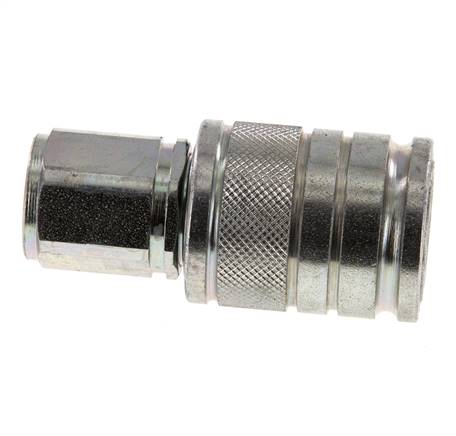Steel DN 10 Hydraulic Coupling Socket M18x1.5 Female Threads ISO 7241-1 A D 17.3mm