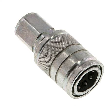 Steel DN 10 Hydraulic Coupling Socket M18x1.5 Female Threads ISO 7241-1 A D 17.3mm
