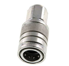 Steel DN 10 Hydraulic Coupling Socket M18x1.5 Female Threads ISO 7241-1 A D 17.3mm
