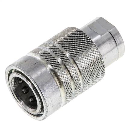 Steel DN 10 Hydraulic Coupling Socket G 3/8 inch Female Threads ISO 7241-1 A D 16mm