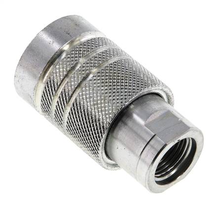 Steel DN 10 Hydraulic Coupling Socket G 3/8 inch Female Threads ISO 7241-1 A D 16mm