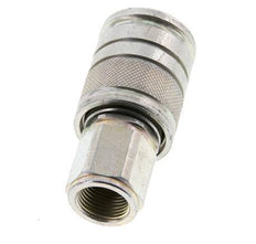 Steel DN 10 Hydraulic Coupling Socket G 3/8 inch Female Threads ISO 7241-1 A D 17.3mm