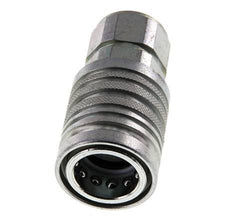 Steel DN 12.5 Hydraulic Coupling Socket M22x1.5 Female Threads ISO 7241-1 A D 20.5mm