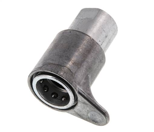 Steel DN 12.5 Hydraulic Coupling Socket M22x1.5 Female Threads ISO 7241-1 A UNIMOG D 20.5mm