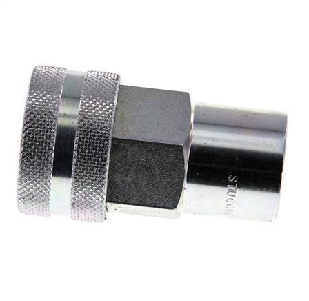 Steel DN 20 Hydraulic Coupling Socket G 3/4 inch Female Threads ISO 7241-1 A D 29.1mm