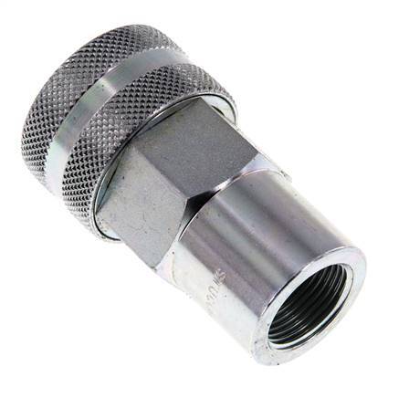 Steel DN 20 Hydraulic Coupling Socket G 3/4 inch Female Threads ISO 7241-1 A D 29.1mm