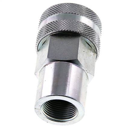 Steel DN 20 Hydraulic Coupling Socket G 3/4 inch Female Threads ISO 7241-1 A D 29.1mm