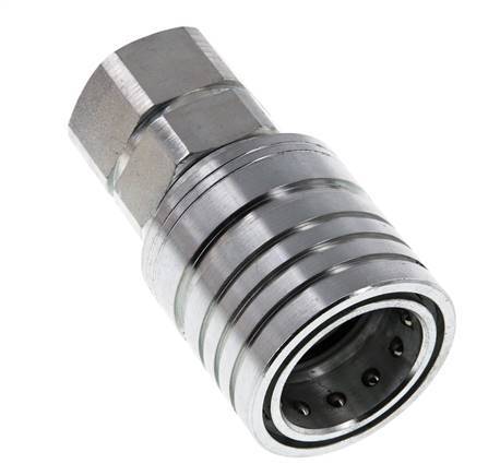 Steel DN 25 Hydraulic Coupling Socket M30x1.5 Female Threads ISO 7241-1 A D 34.3mm