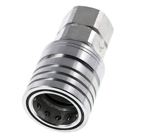 Steel DN 25 Hydraulic Coupling Socket M30x1.5 Female Threads ISO 7241-1 A D 34.3mm