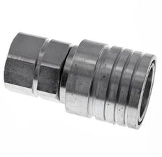 Steel DN 25 Hydraulic Coupling Socket G 1 inch Female Threads ISO 7241-1 A D 34.3mm