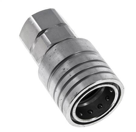 Steel DN 25 Hydraulic Coupling Socket G 1 inch Female Threads ISO 7241-1 A D 34.3mm