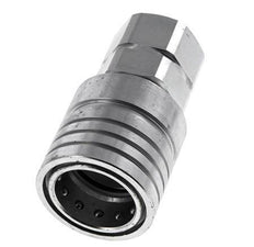 Steel DN 25 Hydraulic Coupling Socket G 1 inch Female Threads ISO 7241-1 A D 34.3mm
