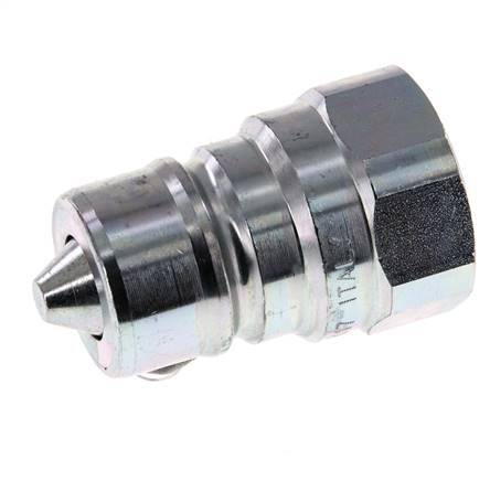 Steel DN 20 Hydraulic Coupling Plug G 3/4 inch Female Threads ISO 7241-1 A D 29.1mm