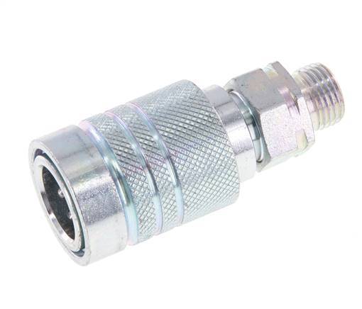 Steel DN 10 Hydraulic Coupling Socket 10 mm L Compression Ring ISO 7241-1 A/8434-1 D 17.3mm