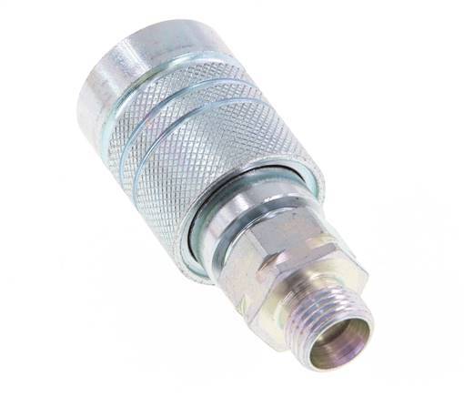 Steel DN 10 Hydraulic Coupling Socket 10 mm L Compression Ring ISO 7241-1 A/8434-1 D 17.3mm