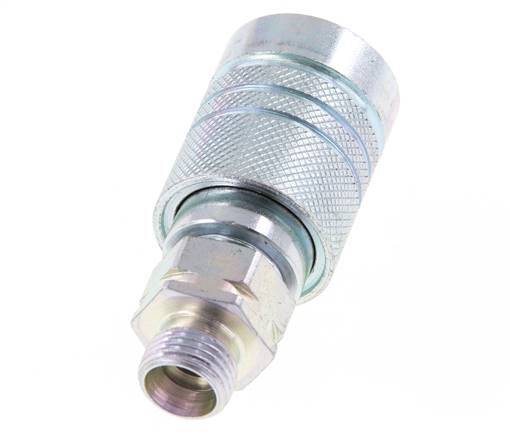 Steel DN 10 Hydraulic Coupling Socket 10 mm L Compression Ring ISO 7241-1 A/8434-1 D 17.3mm