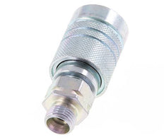 Steel DN 10 Hydraulic Coupling Socket 10 mm L Compression Ring ISO 7241-1 A/8434-1 D 17.3mm