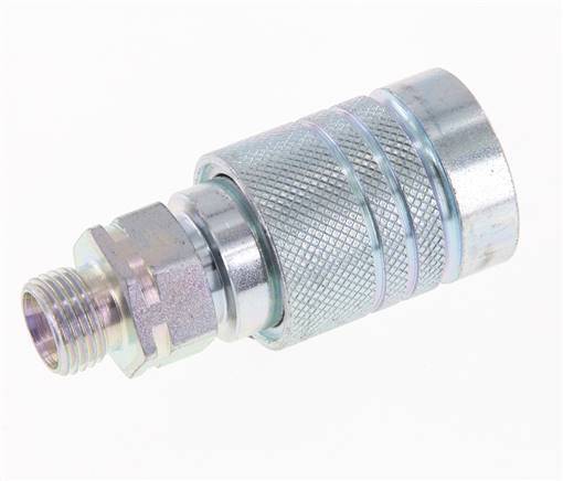 Steel DN 10 Hydraulic Coupling Socket 10 mm L Compression Ring ISO 7241-1 A/8434-1 D 17.3mm