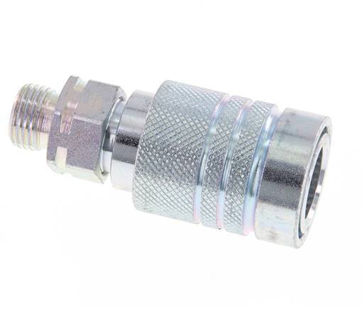 Steel DN 10 Hydraulic Coupling Socket 10 mm L Compression Ring ISO 7241-1 A/8434-1 D 17.3mm