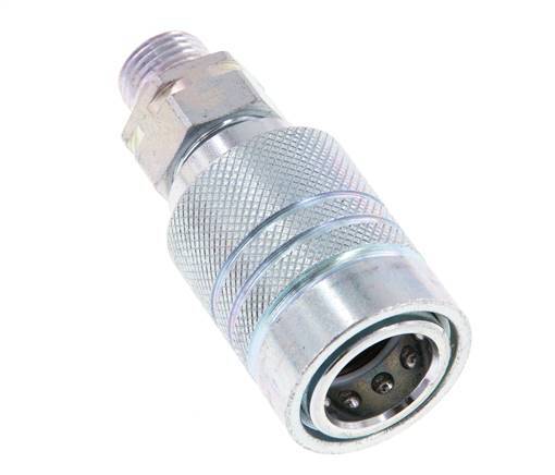 Steel DN 10 Hydraulic Coupling Socket 10 mm L Compression Ring ISO 7241-1 A/8434-1 D 17.3mm