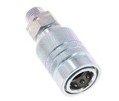 Steel DN 10 Hydraulic Coupling Socket 10 mm L Compression Ring ISO 7241-1 A/8434-1 D 17.3mm