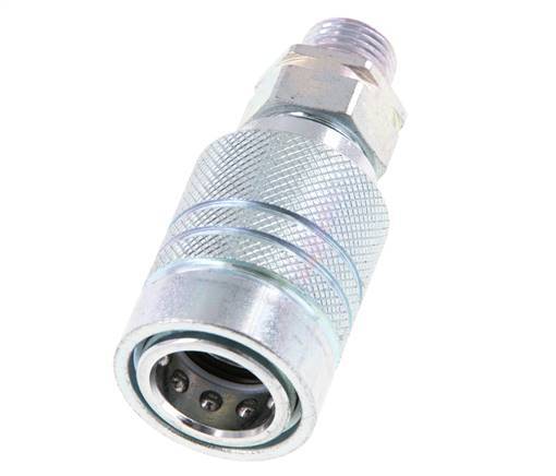 Steel DN 10 Hydraulic Coupling Socket 10 mm L Compression Ring ISO 7241-1 A/8434-1 D 17.3mm