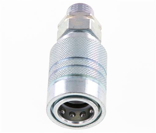 Steel DN 10 Hydraulic Coupling Socket 10 mm L Compression Ring ISO 7241-1 A/8434-1 D 17.3mm